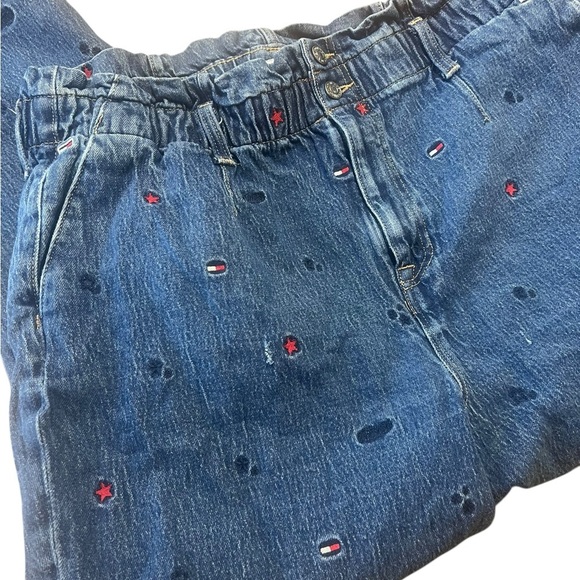 Tommy Hilfiger Blue Straight Leg Jeans with Embroidered size 18 - Picture 11 of 14